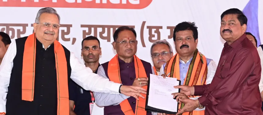 CM Say attended the ceremony of taking charge and felicitation of the newly appointed Chairman of State Civil Supplies Corporation Limited, Sanjay Srivastava